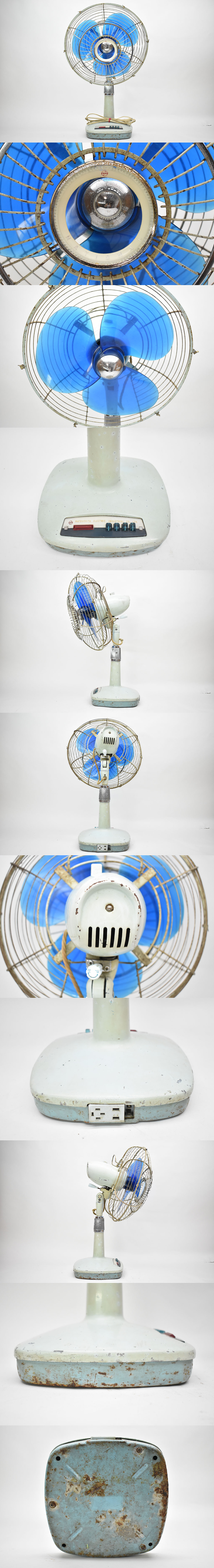 昭和レトロ】National 扇風機 青い羽根 通電OK】ナショナル F