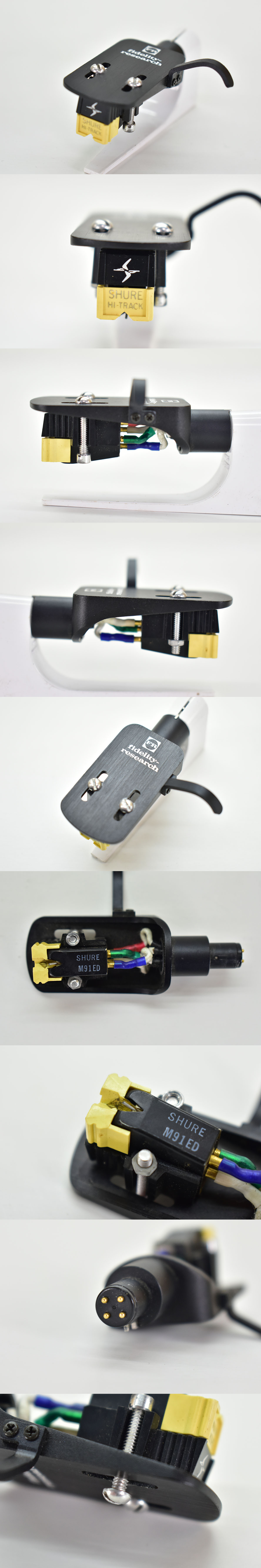 旧ロゴ SHURE M91ED MMカートリッジ + Fidelity-Research ヘッドシェル